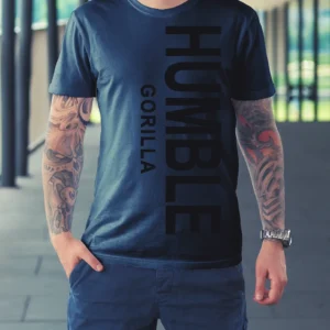 Aerial print Tee in navy and black