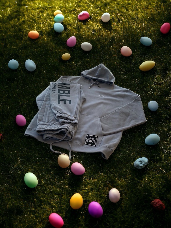 Slate Blue heavy gsm sweatsuit with black and white print