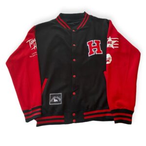 Varsity Jacket in black and red
