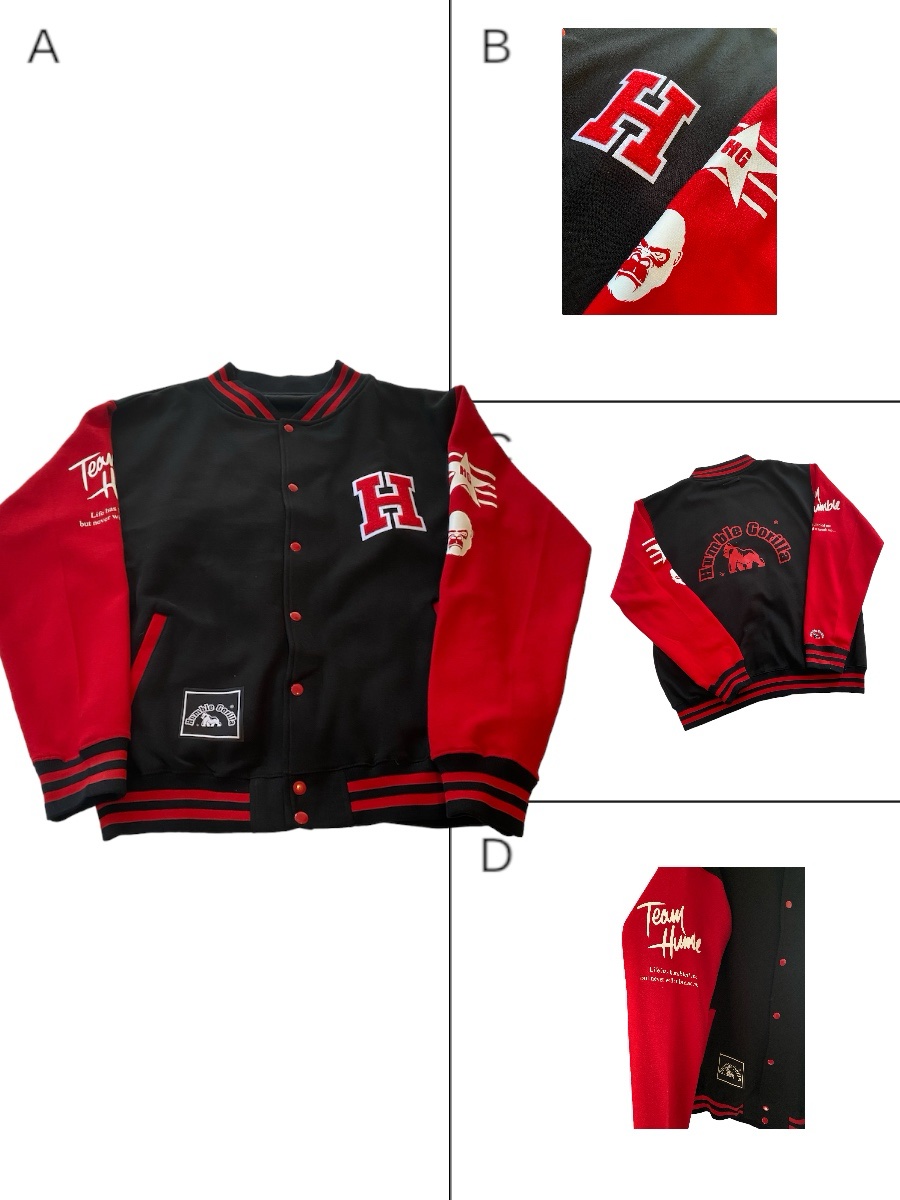 Varsity Jacket in black and red - Image 2